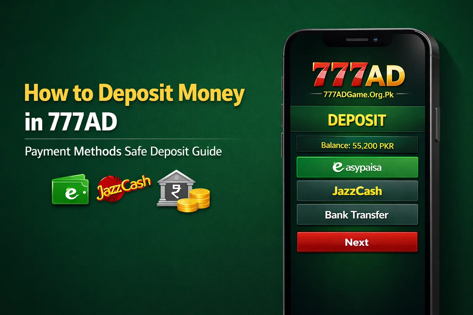 How to Deposit Money in 777AD